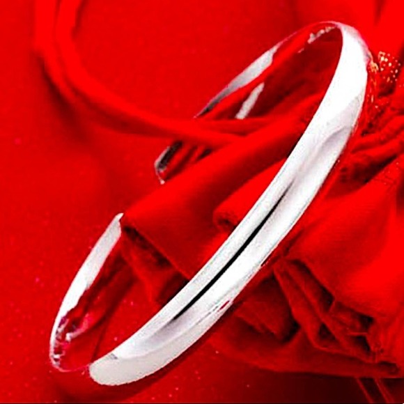 Thick Sterling Silver Cuff Bracelet, Cuff, Personalized Message, Message Bangle - Picture 6 of 13